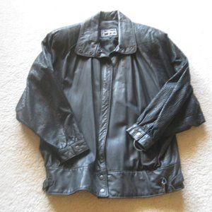 Nice lined genuine leather jacket with bolson sleeves